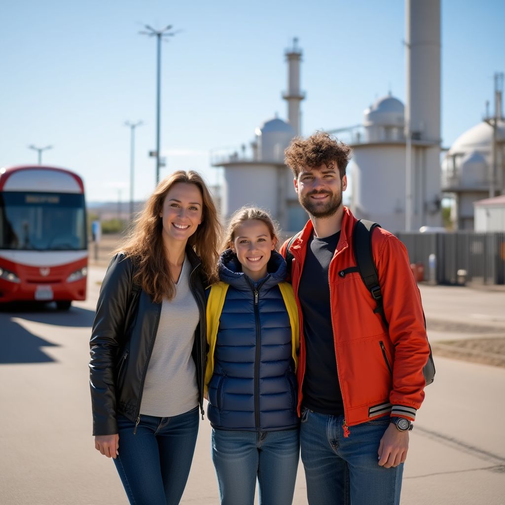 Familia en estación YPF